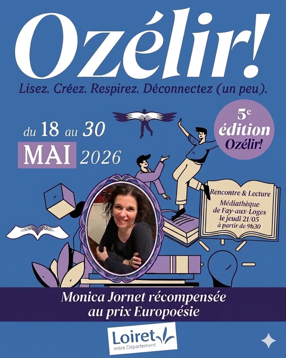 Ozélir  2016FAY aux loges avec la poète Monica JORNET